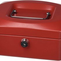 Q-Connect KF04249 Cash Box 8-inch - Red