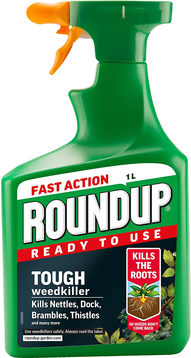 Roundup Tough Weedkiller, Ready to Use, Spray, 1 Litre