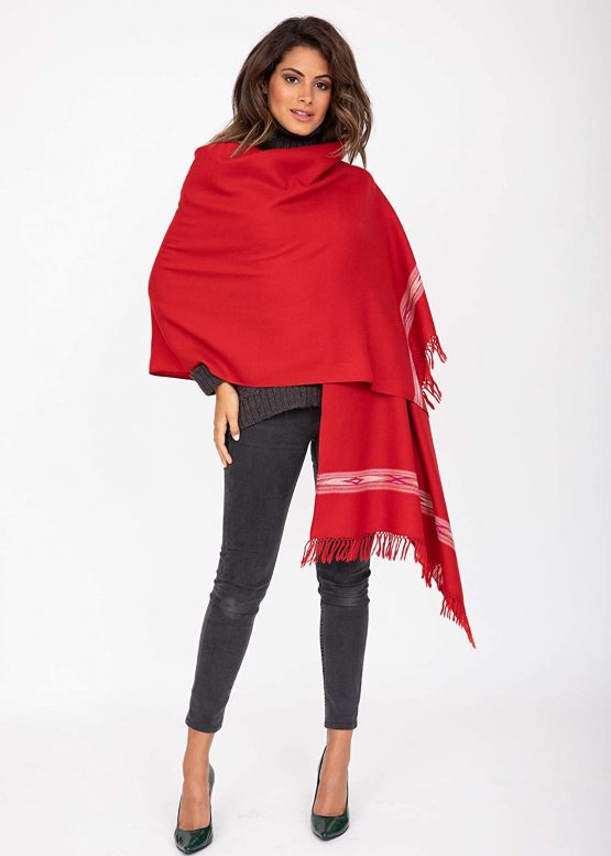 likemary Pashmina Shawl Blanket Scarf - Travel Blanket Shawl - Pashmina Scarfs for Women - Winter Shawl - Ethical Gifts for Women - Merino Wool Scarf - Takhi - Image 2