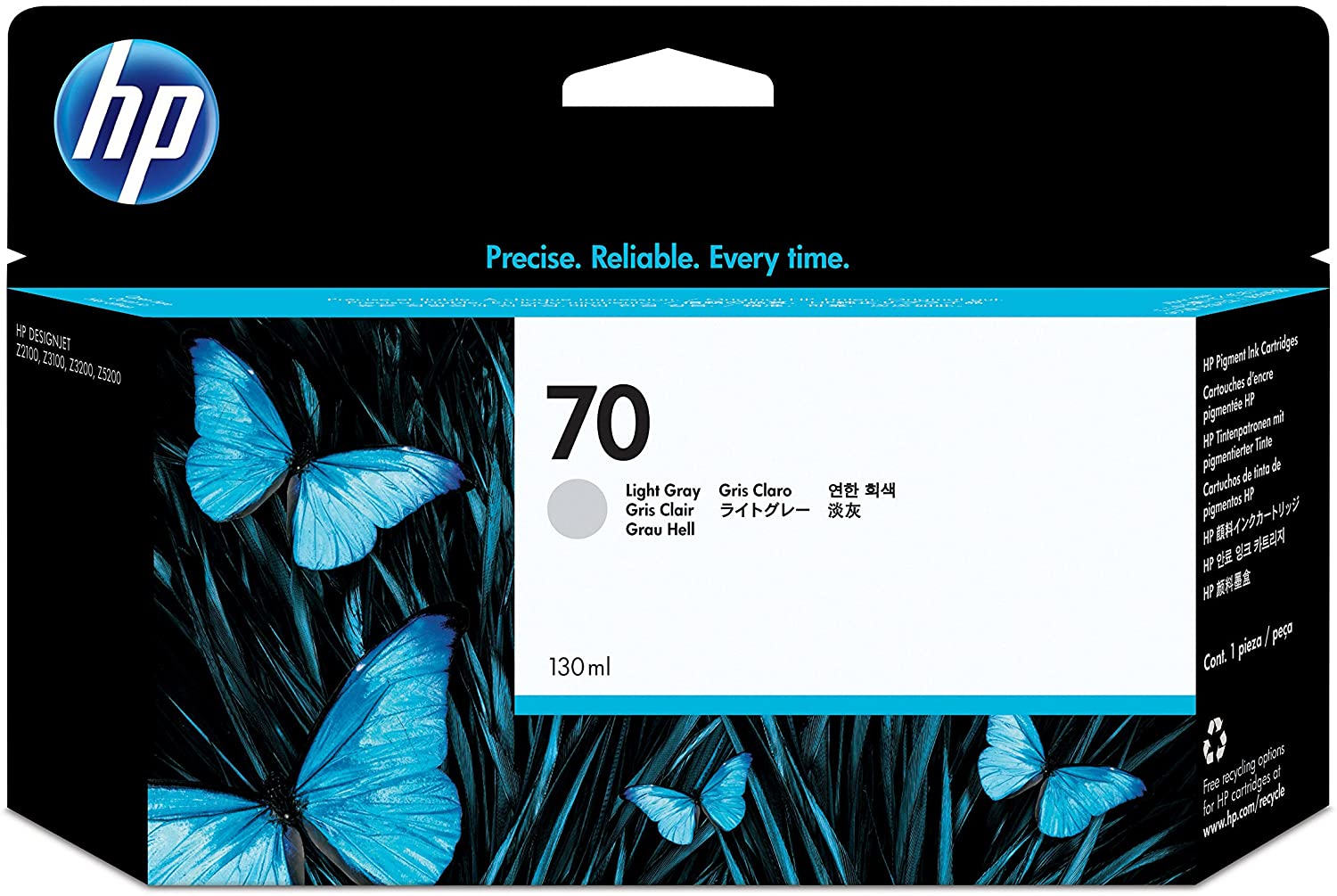 HP Original 70 Light Grey Ink Cartridge (130 ml), Standard - Image 2