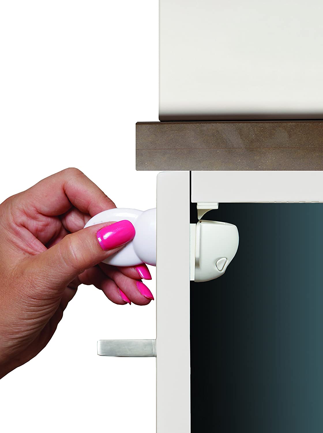 Dreambaby Adhesive Mag Locks (2 Locks and 1 Key), White - Image 3