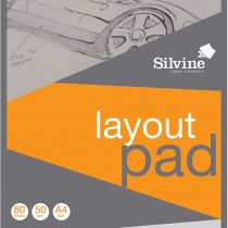 Silvine A4 Professional Layout Pad. 80 Sheets of Semi Transparent 50gsm Paper. Ref A4LP