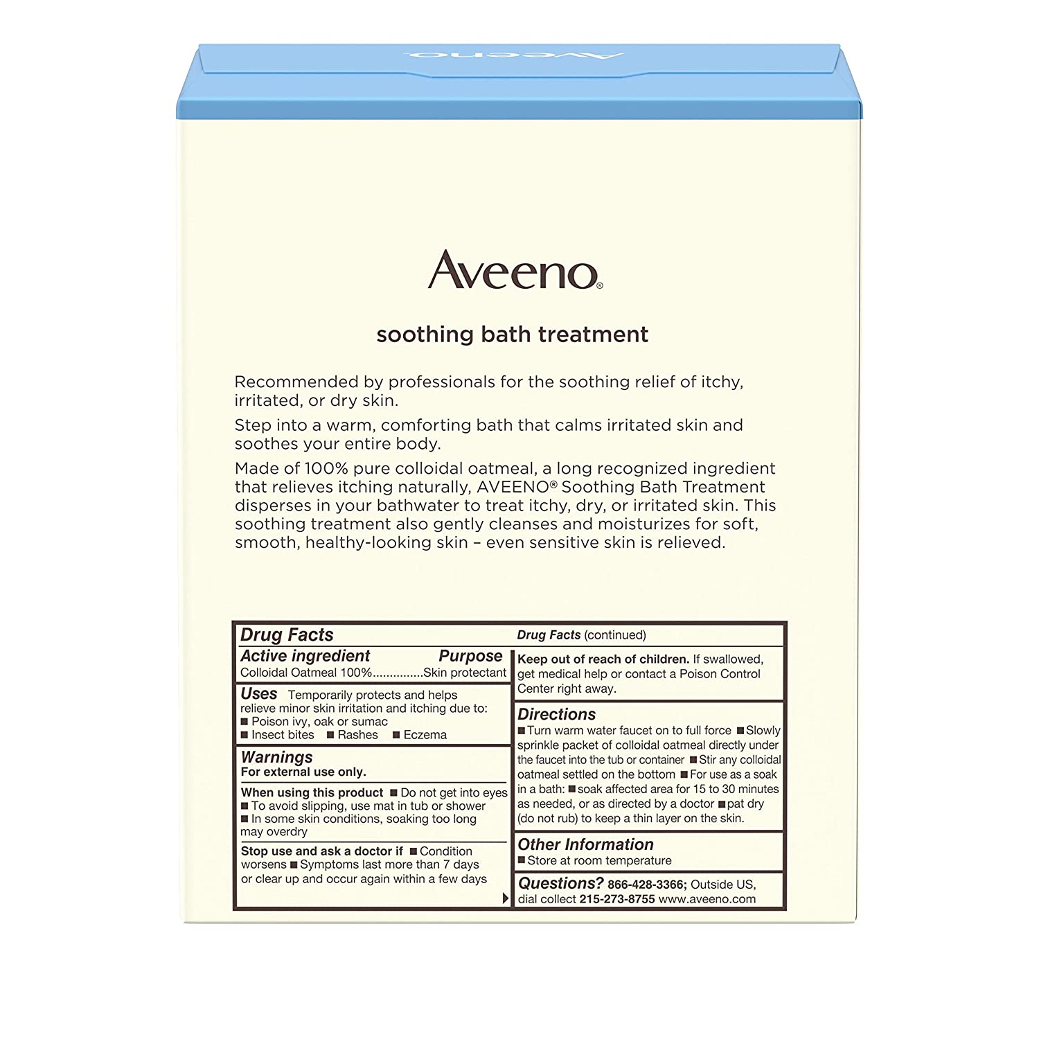 Aveeno 772-0188 Soothing Bath Treatment for Itchy Irritated Skin, Pack of 8, 5.25 g (Pack of 8) - Image 2