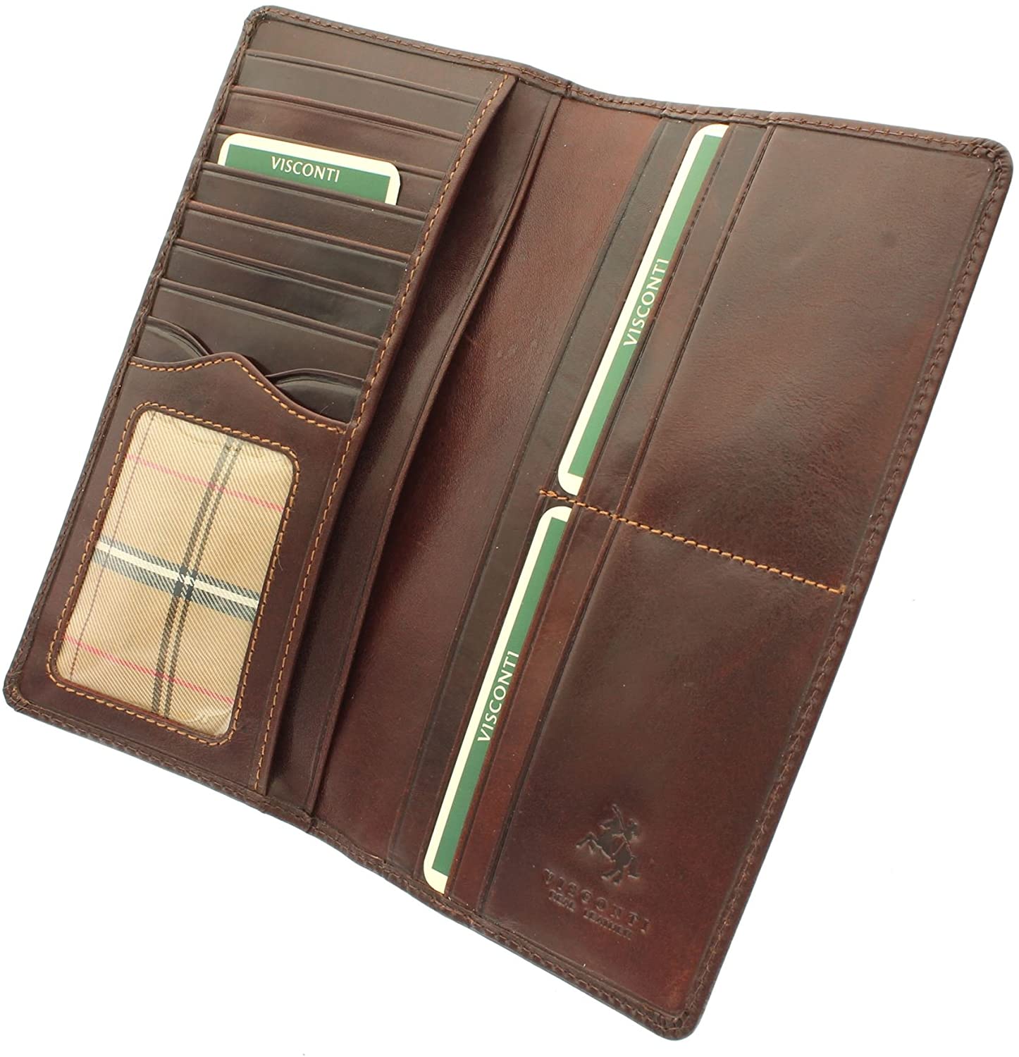 VISCONTI Monza Collection Vegetable Tanned Gents Leather Turin Jacket Wallet RFID Blocking MZ6 Brown, standard size - Image 4