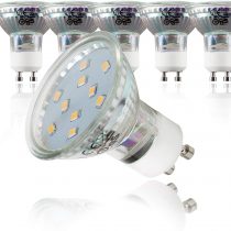 B.Kt - Set of 10 LED 3W GU10 Light Bulbs, Warm White 250lm