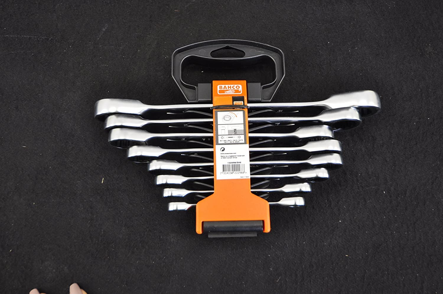 Bahco 1320RM/SH8 Set Metric Ratcheting Ring Wrench, Multi-Colour, 8 Pieces, Set of 8 Piece