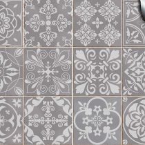 24 Shabby Chic Vintage Grey Tile Stickers Victorian Mosaic Style Tile Stickers Transfers Cover for 4x4 10 x 10cm Tile Kitchen Bathroom Stick On Wall Peel and Stick Tile Decals
