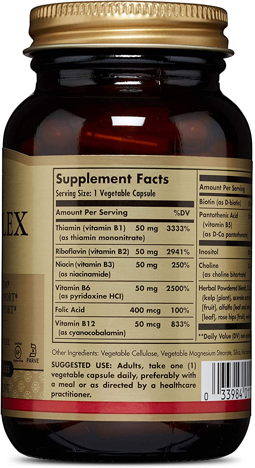 Solgar Vitamin 50 High Potency Supports Mental Performance