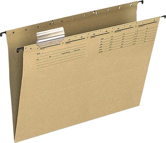 Q-Connect KF00555 Hängemappen und Zubehör Suspension File-Natural Brown, Papier