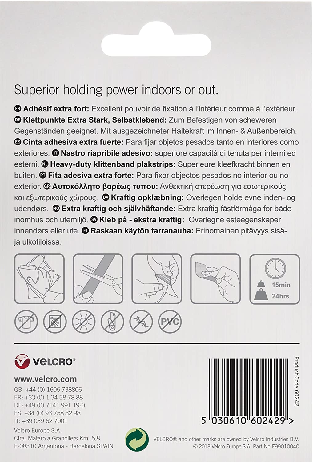 VELCRO Brand, Heavy Duty Stick On Tape - Image 2