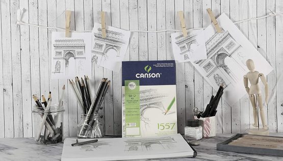 Canson 1557 - A5 pad Including 30 Sheets of 180gsm White Cartridge Drawing Paper - Image 3