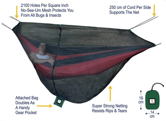 Hammock Bliss Mosquito Net Cocoon -The Ultimate Bug Screen Mossy Netting Canopy For Your Camping Hammock With Insect Proof No See Um Mesh – Make Hammock Camping A Bug Free Experience - Image 4