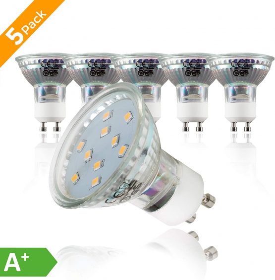 B.Kt - Set of 10 LED 3W GU10 Light Bulbs, Warm White 250lm - Image 2