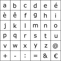 Artemio Stamps Set Alphabet Lower Case, Beige