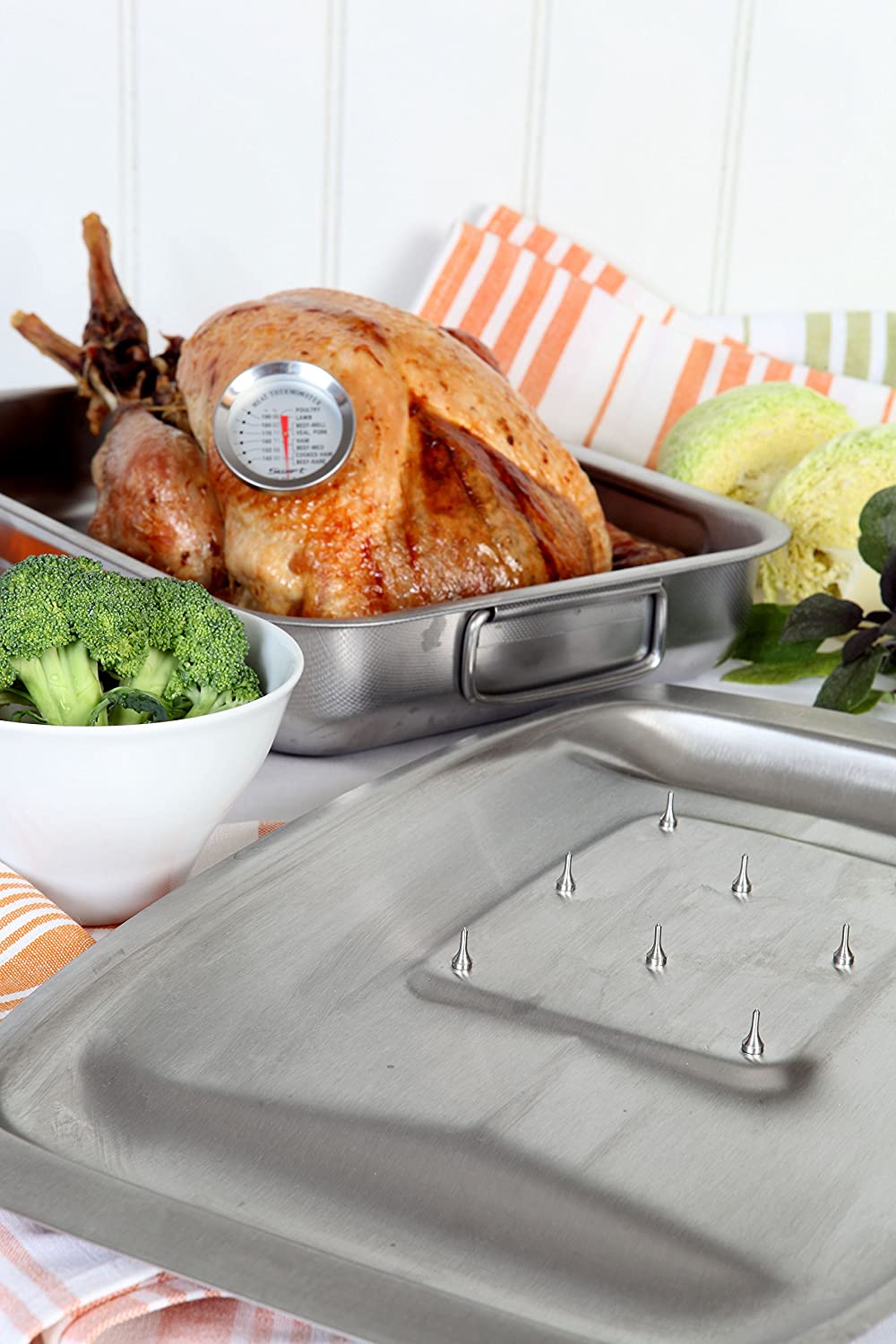 Dexam 17810117 Chichester Carving Dish with Spikes, s/s 45 x 27cm, Stainless Steel, Silver, 45cm x 27cm - Image 4
