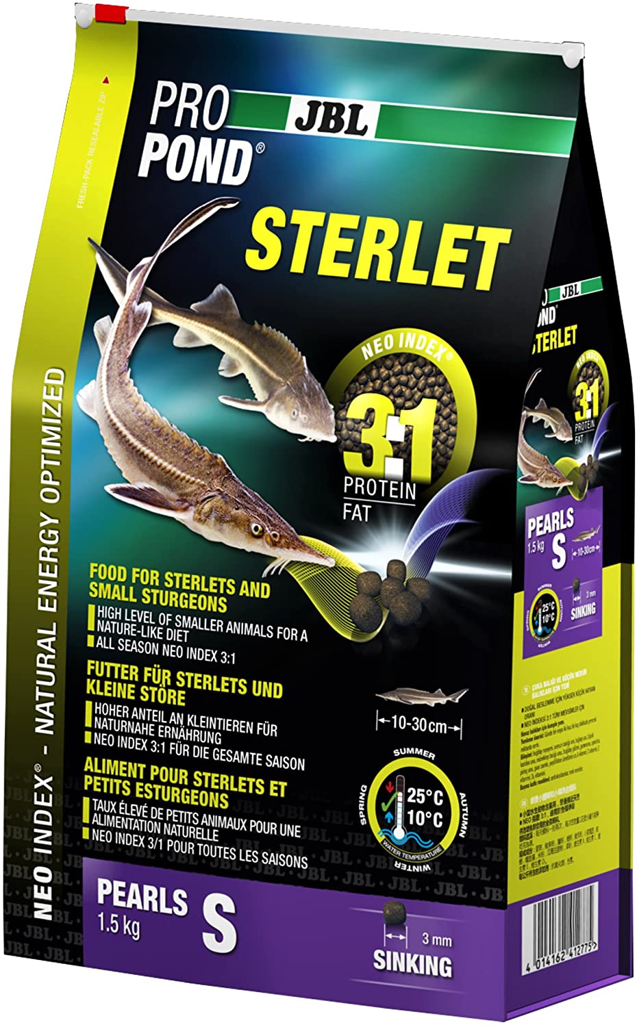 JBL ProPond Sterlet Food 1.5kg - Small Pellet, 1.5 kg (Pack of 1)