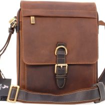 VISCONTI - Cross Body Organiser Bag - Genuine Leather - Flap Over Shoulder Messenger Bag - iPad/Kindle -16011 - LINK
