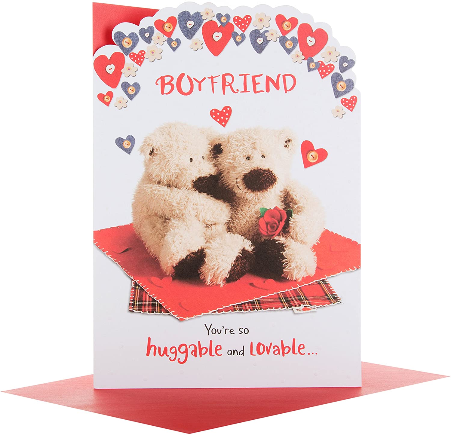 Hallmark Boyfriend Valentine's Day Card 'Huggable' - Medium - Image 3