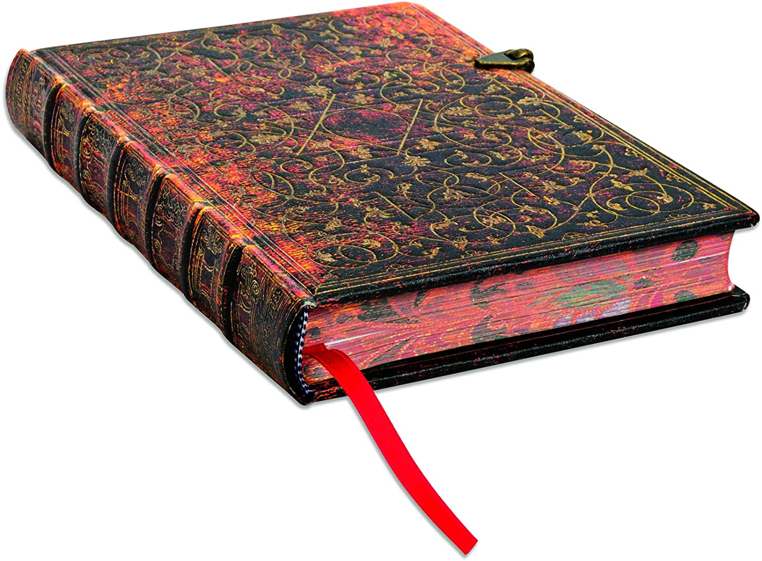 Paperblanks Grolier Ornamentali Grolier Midi Notebook with Lined Pages, Gold - Image 2