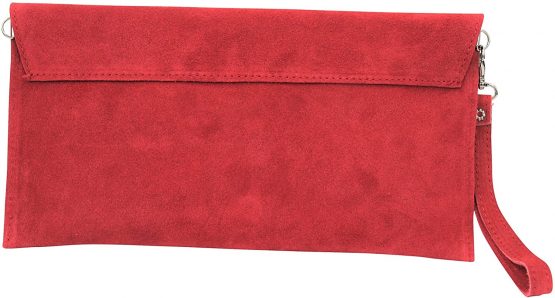 Ambra Moda WL801 women's suede envelope clutch hand strap handbag, shoulder bag, underarm bag, women's suede bag - Image 2