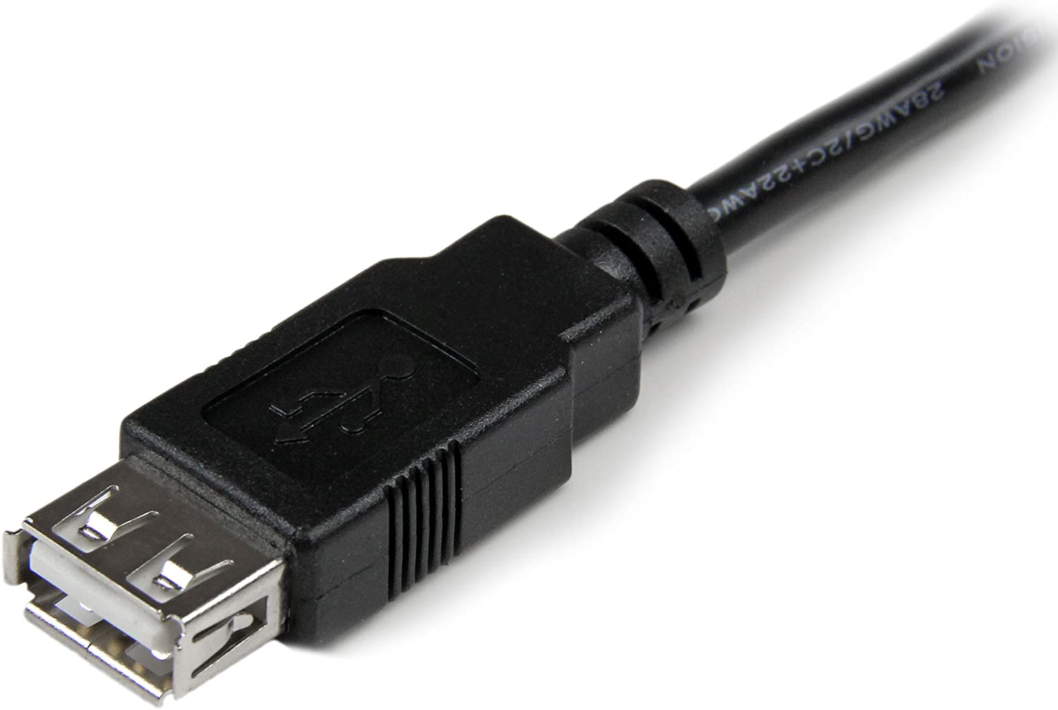 StarTech.com 6in USB 2.0 Extension Adapter Cable A to A - M/F, Black - Image 4