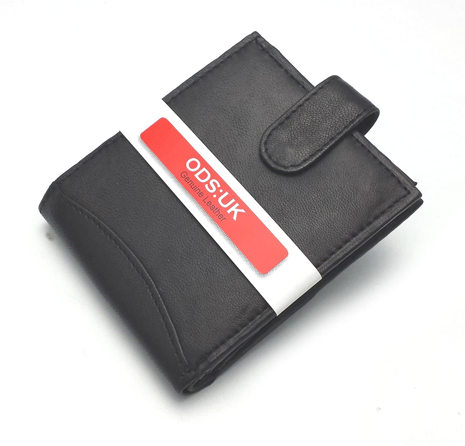 ODS:UK Mens Bifold Coin Leather Wallet Black - Image 4