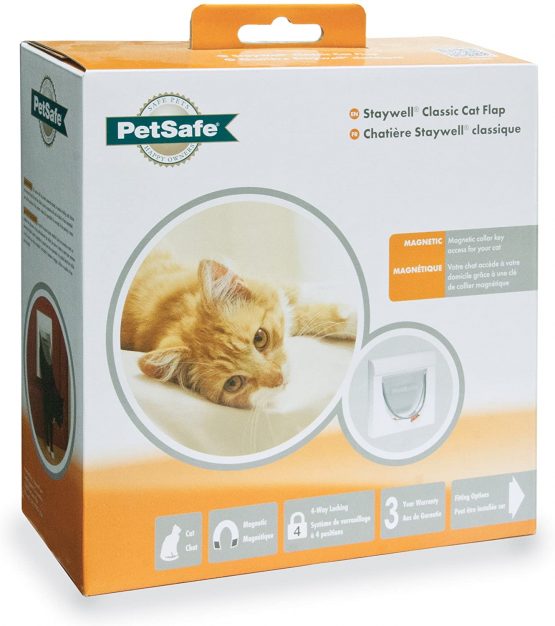 PetSafe Staywell, Magnetic Classic Cat Flap, Exclusive Entry, 4 Way Locking - White - Image 2