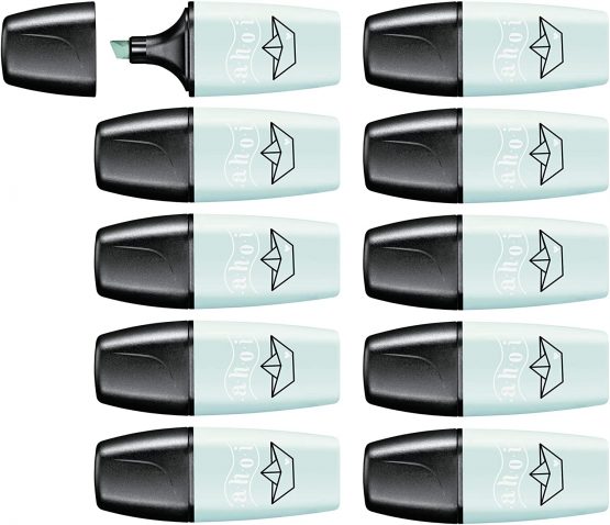 Highlighter - STABILO BOSS MINI Pastellove Box of 10 Touch of Turquoise