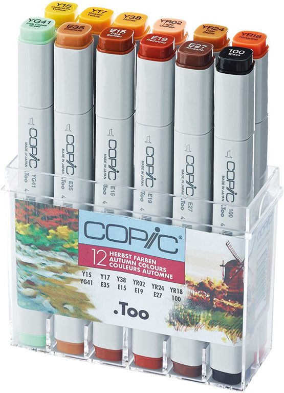 Copic Marker 12 Piece Set - Autumn Colours
