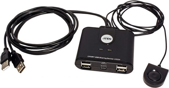 ATEN US224 2 Port USB 2.0 Peripheral Hub - Black - Image 2