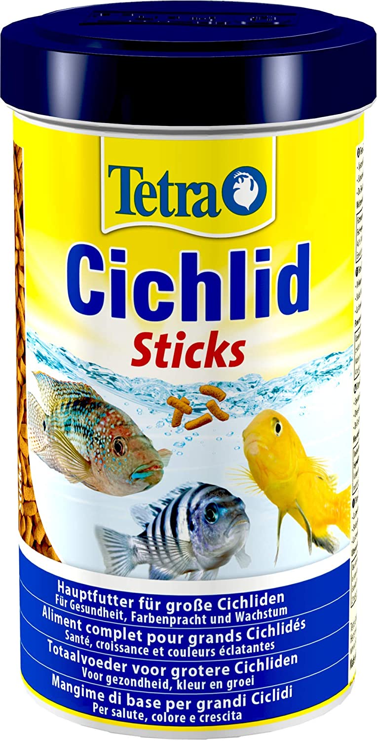 Tetra cichlid sticks (staple food for all cichlids and other large ornamental fish, floating food sticks), various sizes