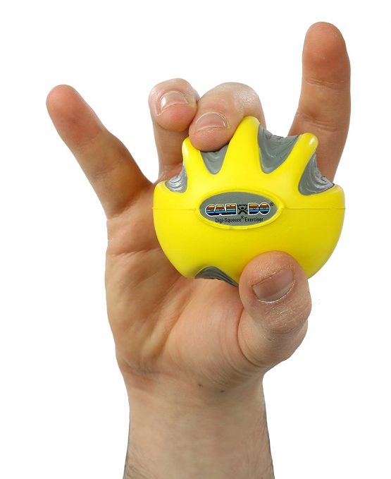 Hand exerciser - finger strengthener Cando Digi-Squeeze, yellow (very light) - Image 4