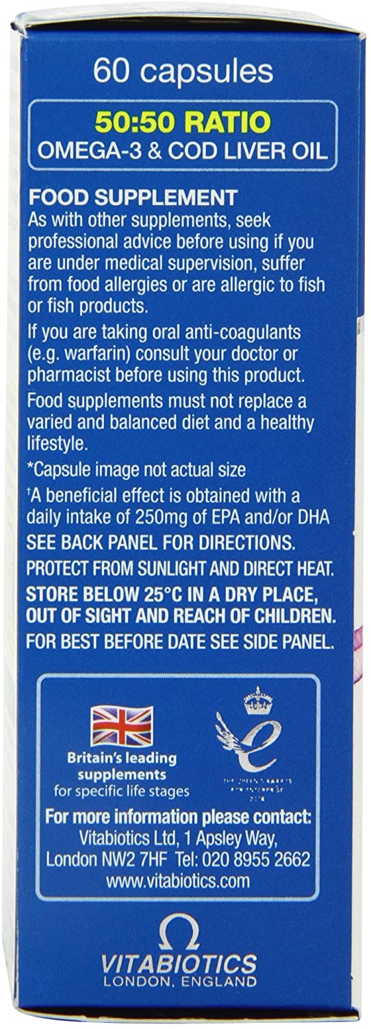 Vitabiotics Ultra Cod Liver Oil - 60 Capsules, 60 count (Pack of 1) - Image 4
