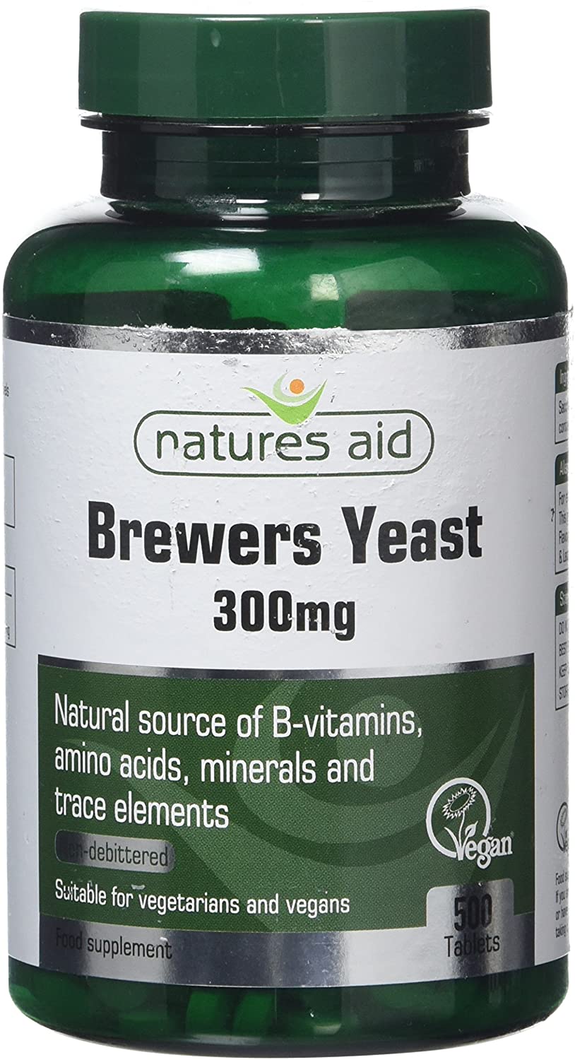 Natures Aid Brewers Yeast 300mg, Natural Source of B-Vitamins, Amino Acids and Minerals, Supports Energy and Immune Health