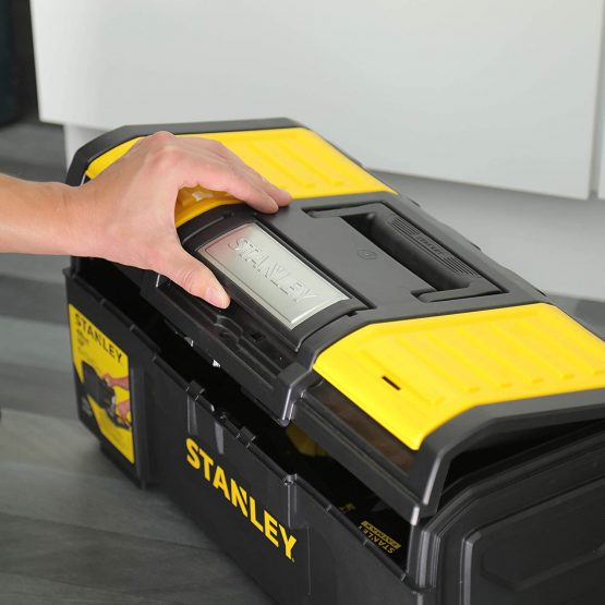 STANLEY DIY Toolbox, 1 Touch Latch, 2 Lid Organisers for Small Parts, 19 Inch, 1-79-217 - Image 4