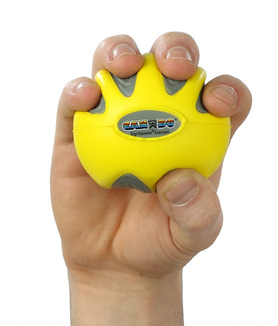Hand exerciser - finger strengthener Cando Digi-Squeeze, yellow (very light) - Image 3