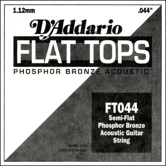 D'Addario .044 Semi-Flat Phosphor Bronze Single String for Acoustic Guitar