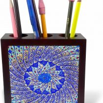 3dRose Autumn Aspen Tree Pattern on Mountain Slope, Ouray, Colorado-Tile Pen Holder, 5-Inch (Ph_278695_1), 5 Inches
