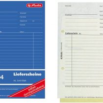 Herlitz 1932839 Delivery Note Book A5 204 2x40 Blatt, selbstdurchschreibend, 4er Packung