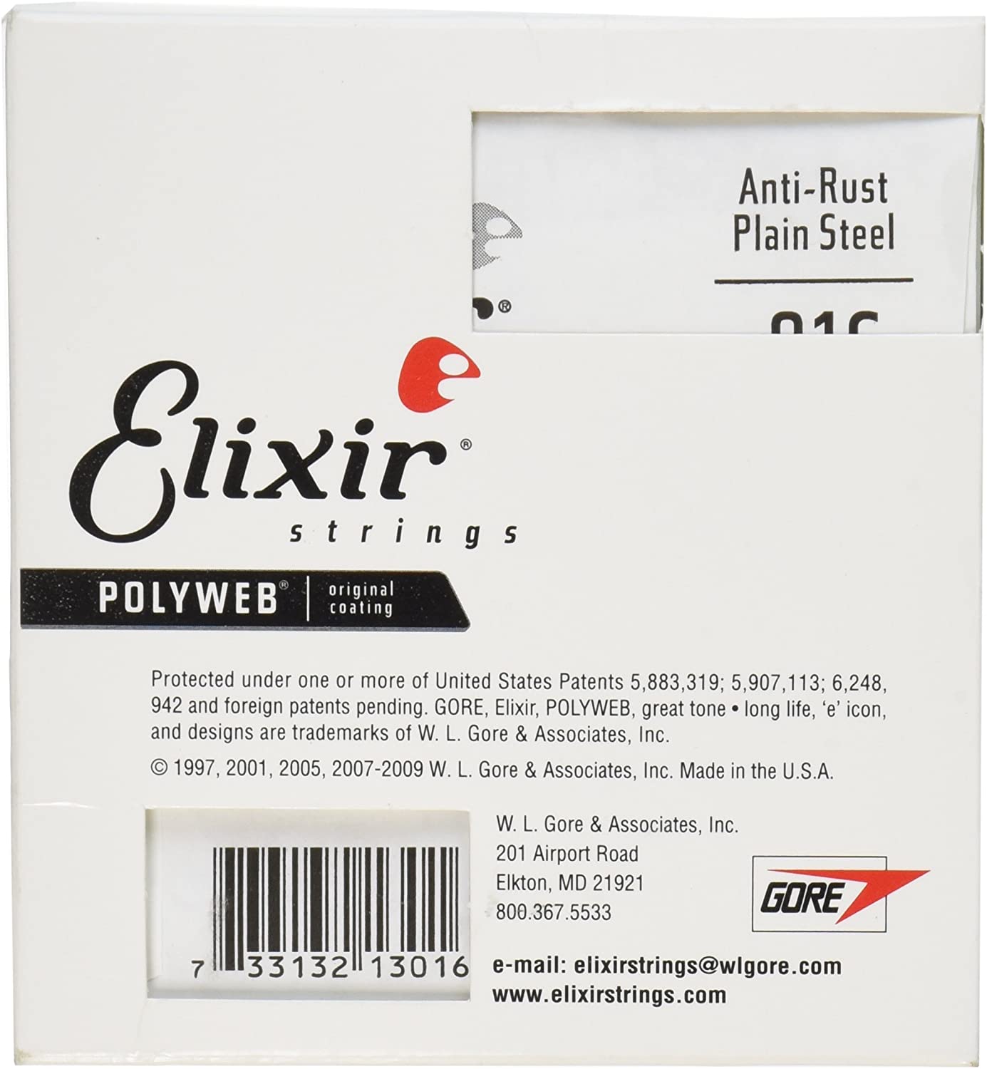 Elixir® Strings Anti-Rust Plated Plain Steel Single String (.016), no color - Image 2