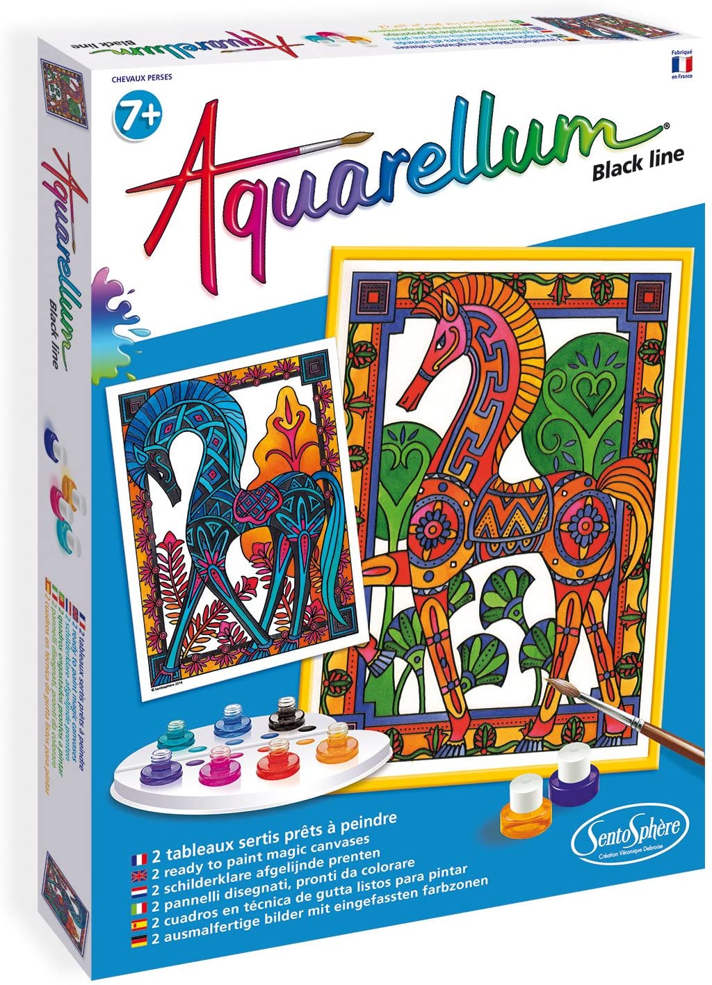 Kit Aquarellum Junior Aquarium Sentosphère - Peinture Aquarelle Magique Pour Enfants Dès 6 Ans - Fabriqué En France