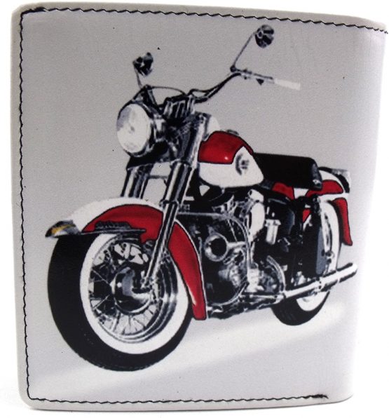 Designer Leather Wallet by Retro - Classic Harley Bike 7 543 - Image 2