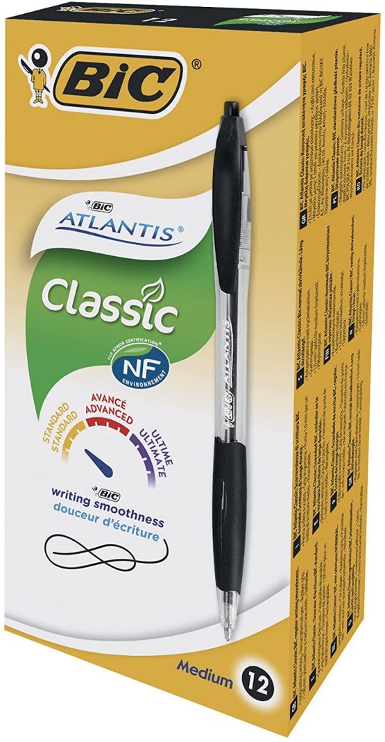 BIC Atlantis medium point ballpen with black ink - Image 4