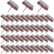 Flying swallow Furniture Felt Pads - 50 Pack Furniture Pads, 24mm Diameter Felt Pads. Chair Leg Floor Protectors with 4mm Thick Felt to Protect Hard Flooring from Scratches(Brown)