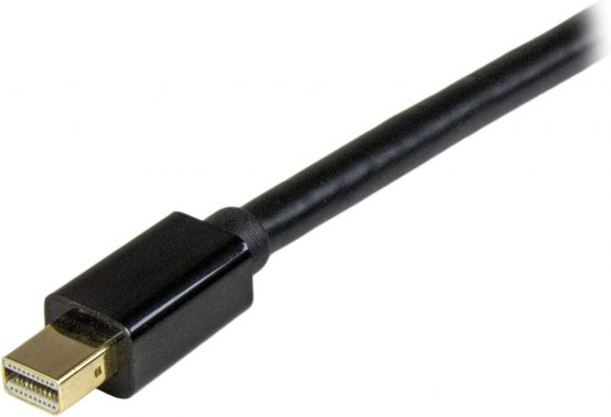 StarTech Mini DisplayPort to HDMI Adapter Cable - mDP to HDMI Adapter with Built-in Cable - Black - 5 m (15 ft.) - Ultra HD 4K 30Hz (MDP2HDMM5MB) - Image 2