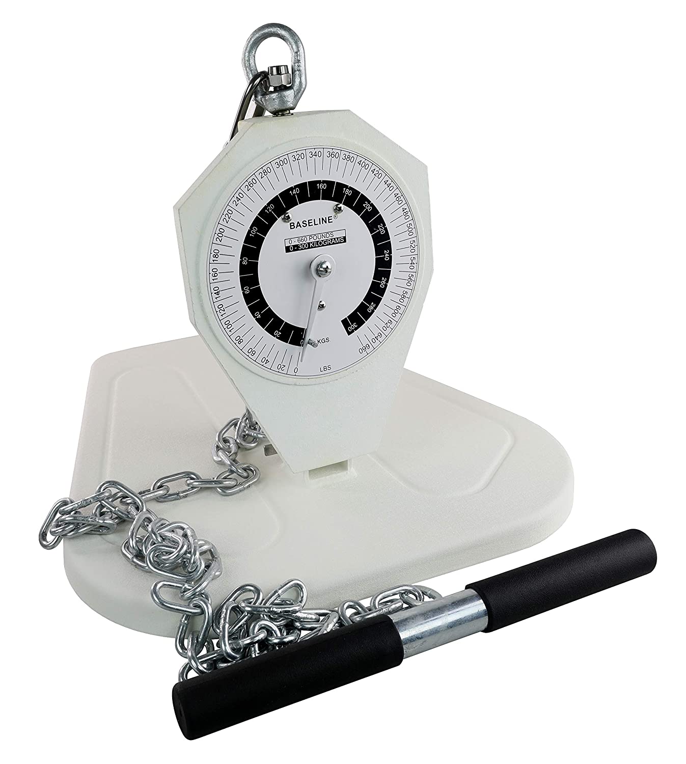 Baseline 12-0400 Back/ Leg/ Chest Dynamometer, 297 kg