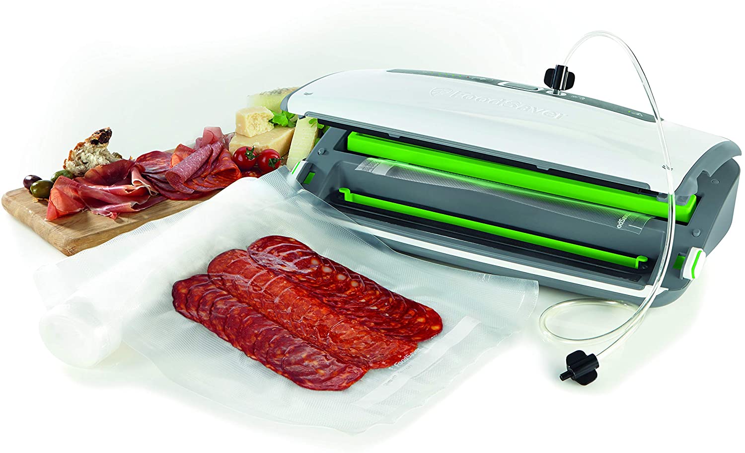 FoodSaver Food Sealer Vacuum Sealer Machine with Roll Storage and Bag