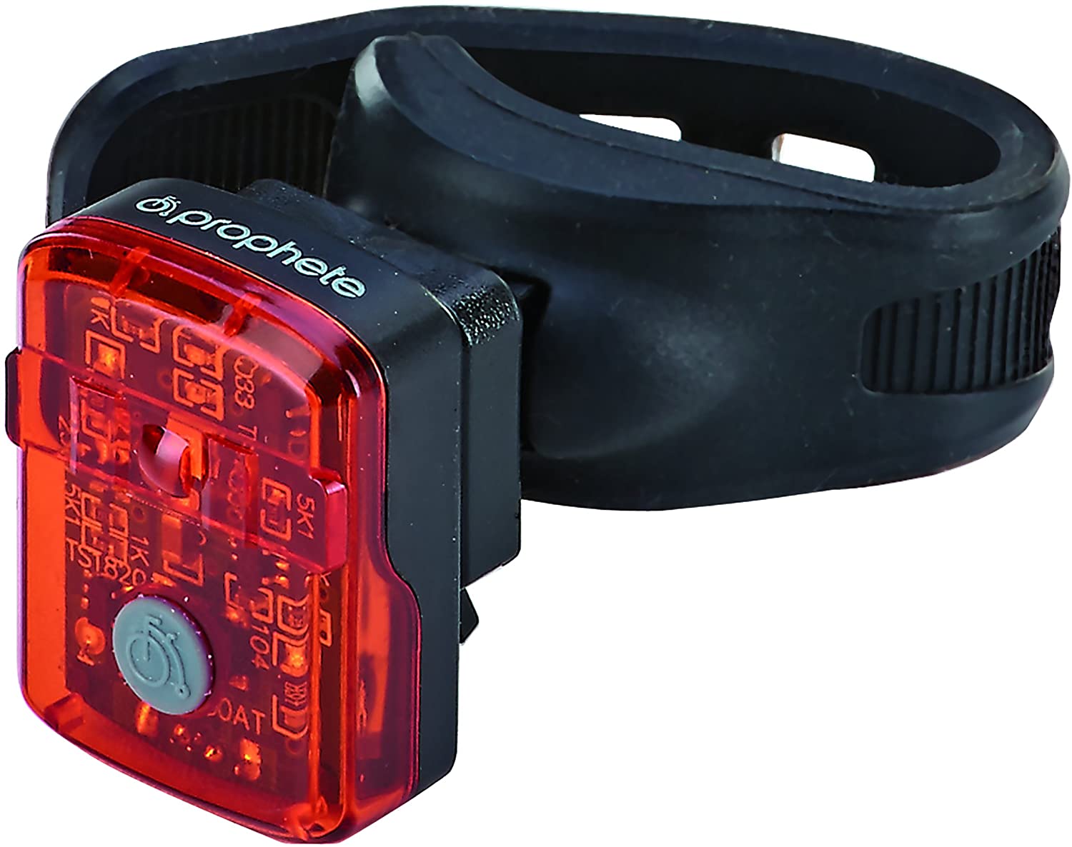 Prophete Uni battery, Lithium Ion Technology, Micro Rear Light with USB Charging Cable For All Bikes Rated LED Rear Light - Black, L