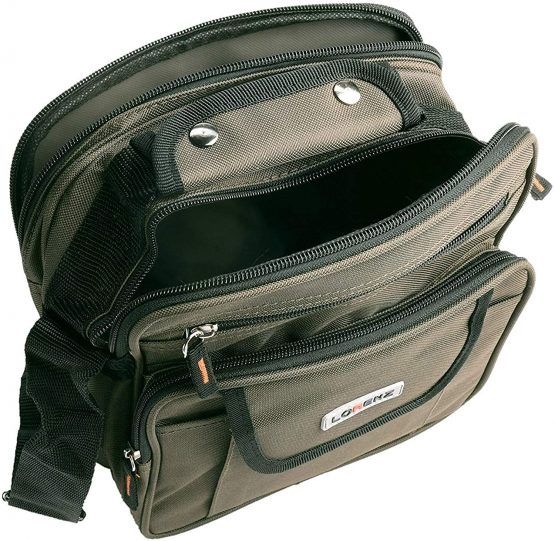 Mens Ladies Canvas Messenger Shoulder/Travel Utility Work BAG Cross Body by Lorenz - Image 2