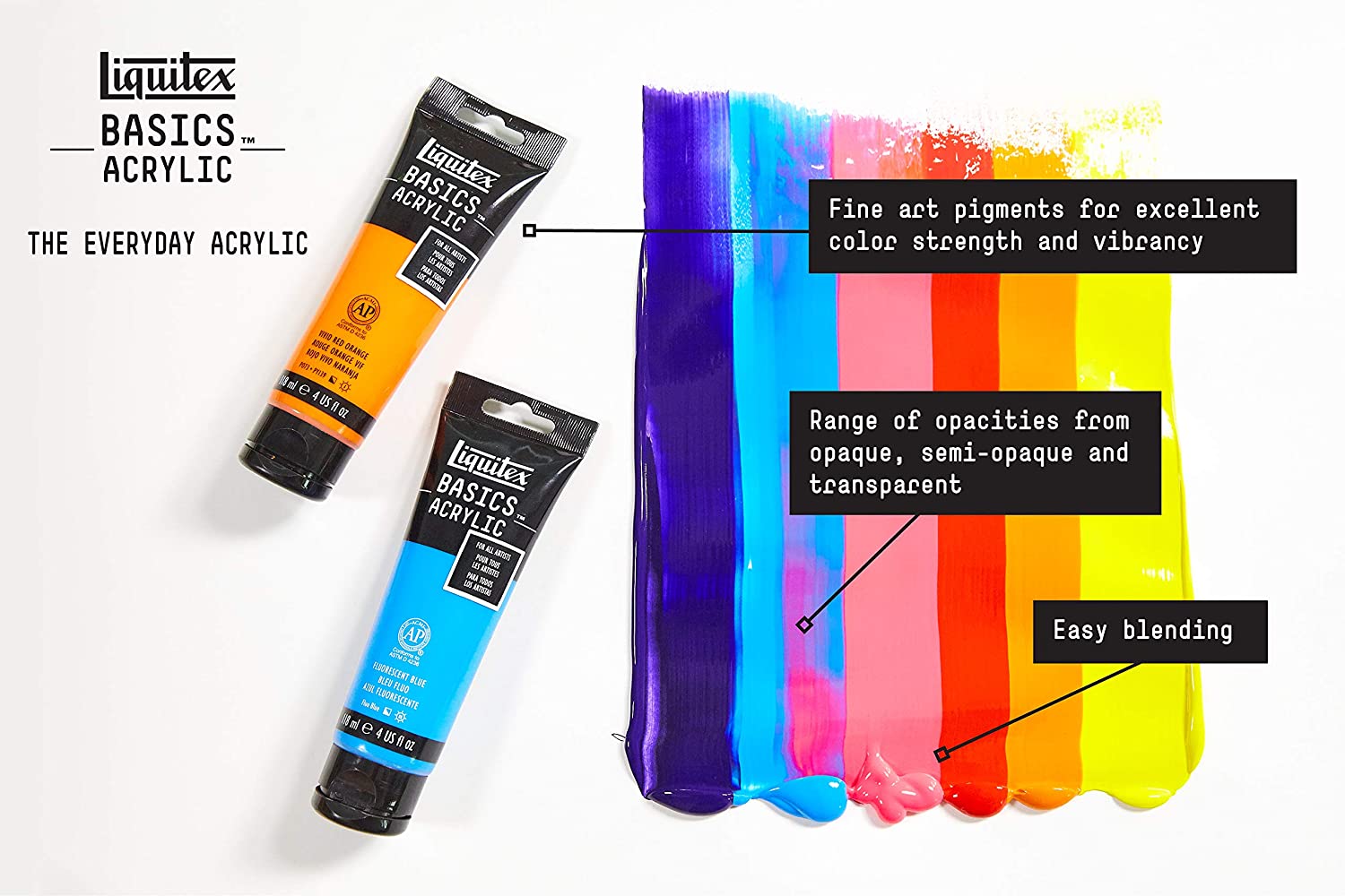 Liquitex Basics 4385316 Acrylic Paint, Mono-pigmented Artist Pigments, Lightfast, Medium Viscosity, Archive Quality - Image 3